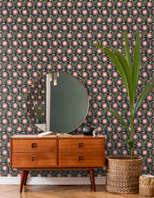 Purchase Psw1580Rl | Mirth Studios, Lillian Floral Vine - York Wallpaper