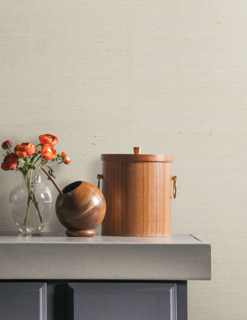 Psw1595Rl | Natural Sisal White Peel & Stick Grasscloth - York Wallpap