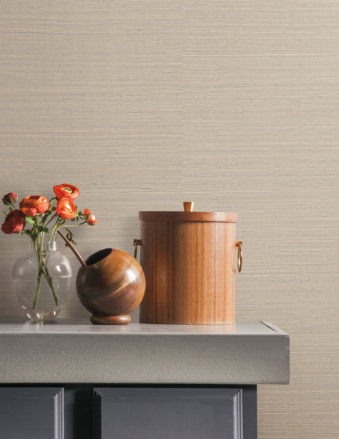 Purchase Psw1597Rl | Natural Sisal Warm Grey Peel & Stick Grasscloth - York Wallpaper