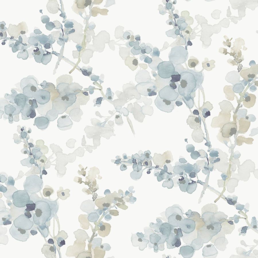 Purchase Psw1602Rl | Simply Candice, Blossom Fling Blue Peel & Stick - Candice Olson Wallpaper