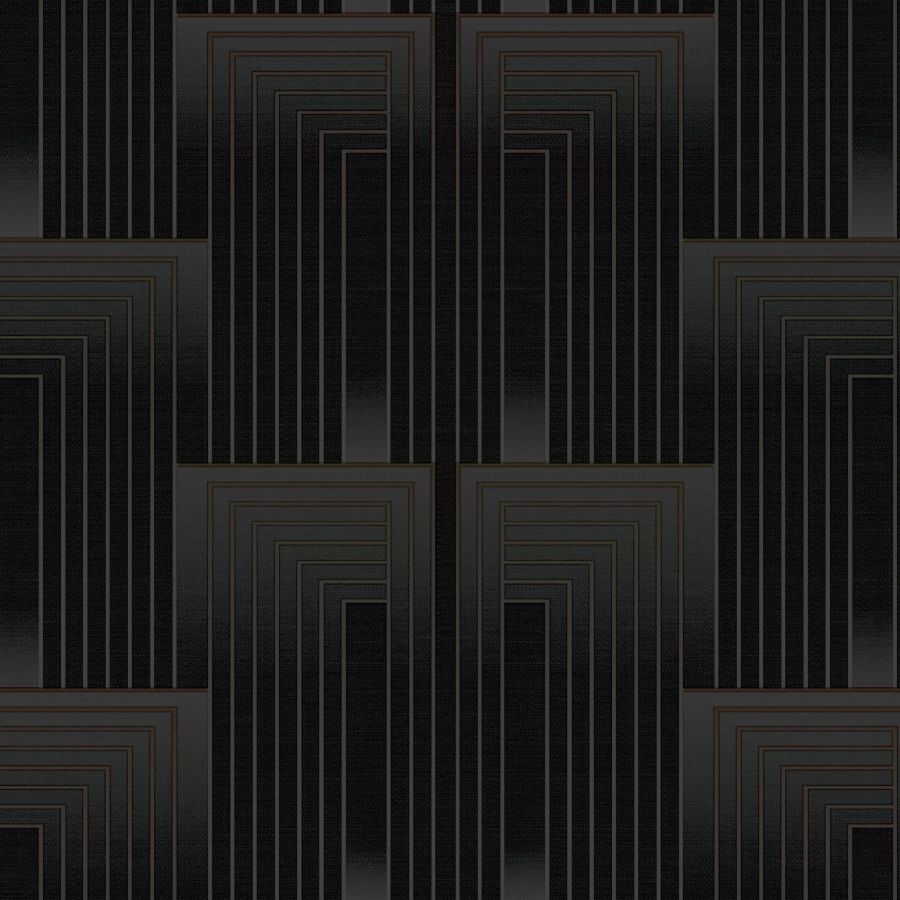 Purchase Psw1607Rl | Simply Candice, Vanishing Black & Copper Peel & Stick - Candice Olson Wallpaper