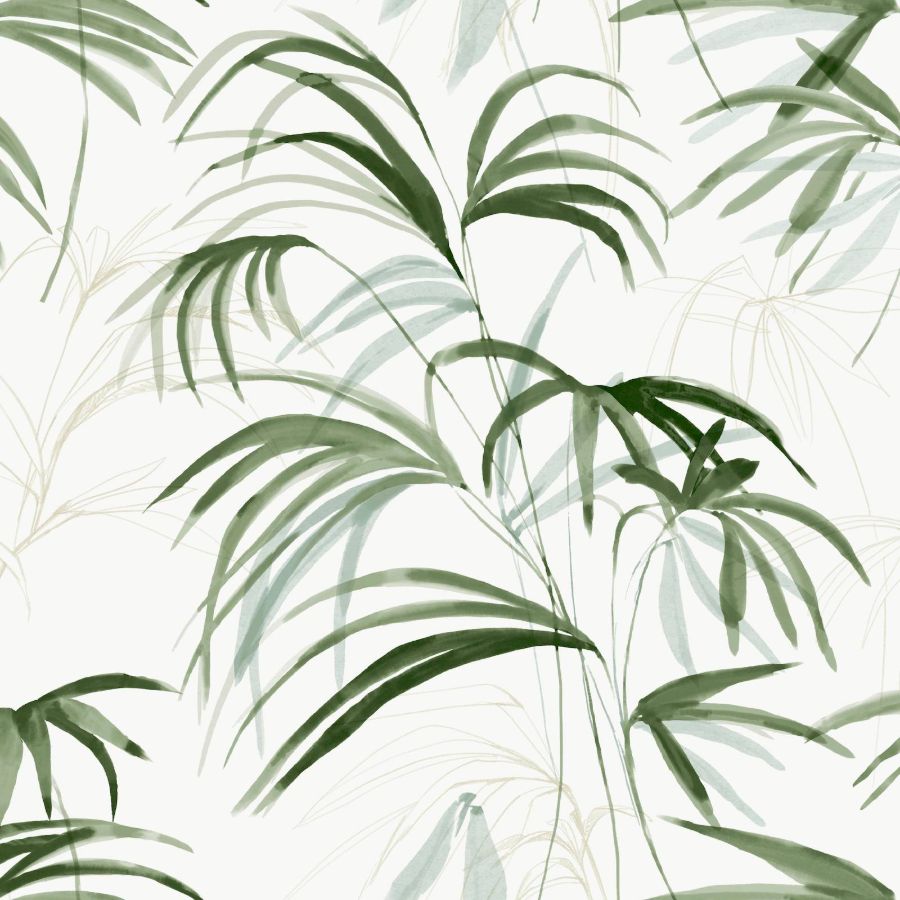 Purchase Psw1609Rl | Simply Candice, Inky Palms Green Peel & Stick - Candice Olson Wallpaper