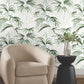 Purchase Psw1609Rl | Simply Candice, Inky Palms Green Peel & Stick - Candice Olson Wallpaper