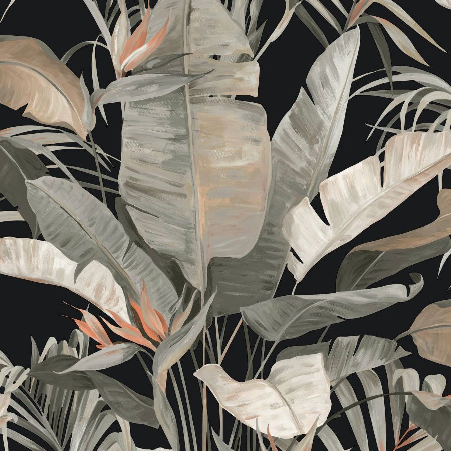 Purchase Psw1614Rl | Simply Candice, Tropical Cabana Black Peel & Stick - Candice Olson Wallpaper