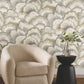 Purchase Psw1615Rl | Simply Candice, Abalone Fans Smokey Peel & Stick - Candice Olson Wallpaper