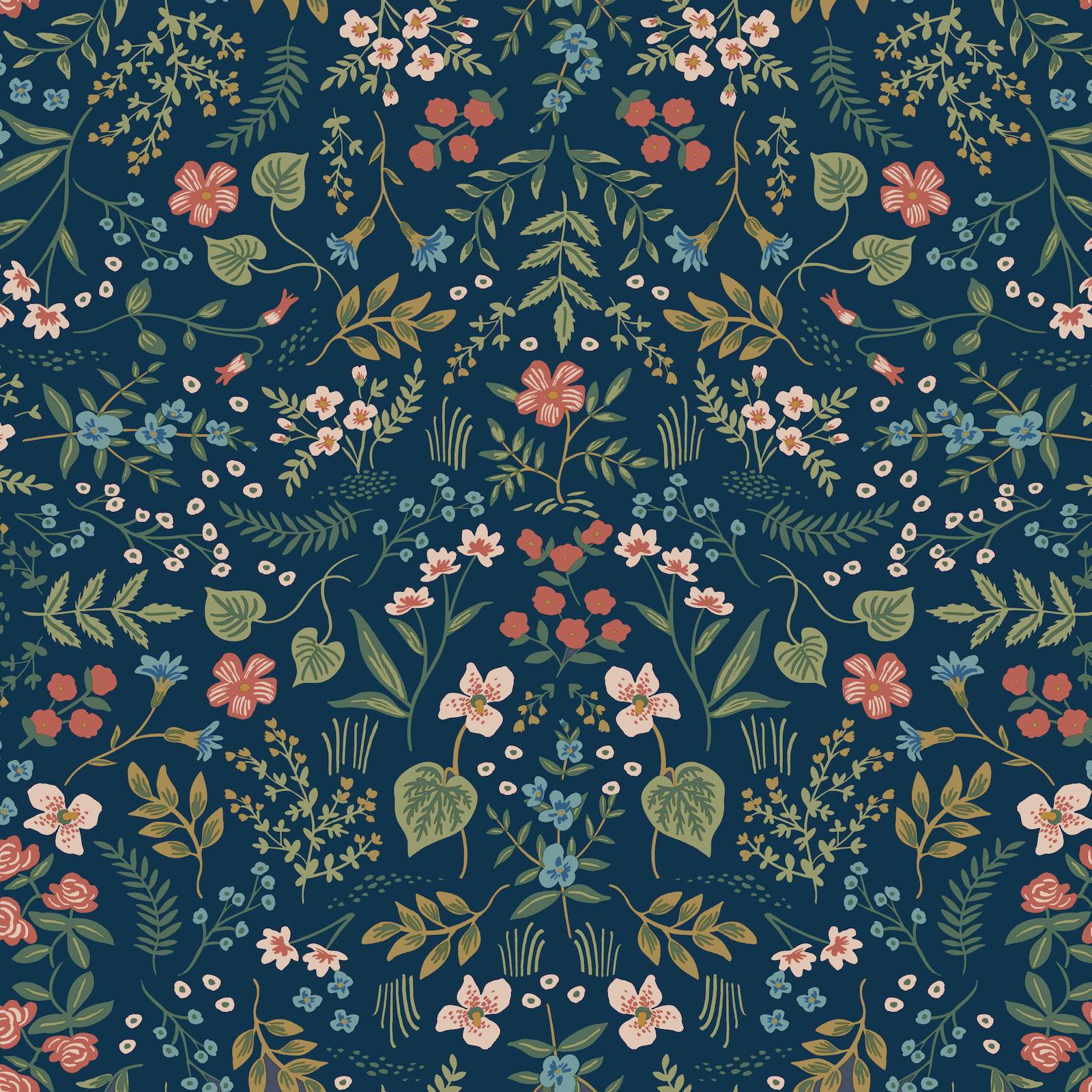 Purchase Psw1622Rl | Rifle Paper Co P+S 4Th Edition, Wildwood Navy - York Wallpaper