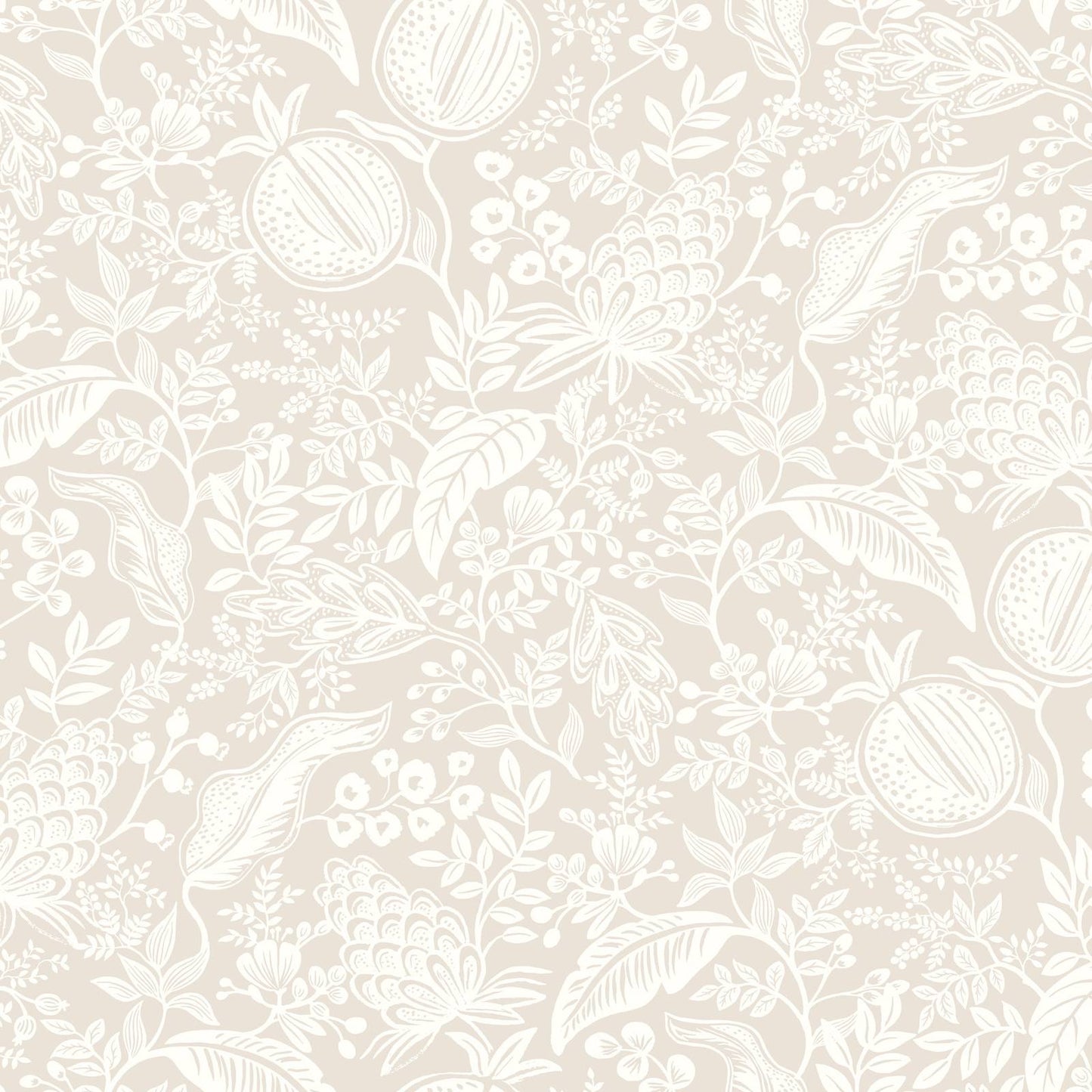 Purchase Psw1629Rl | Rifle Paper Co P+S 4Th Edition, Pomegranate Beige & White - York Wallpaper