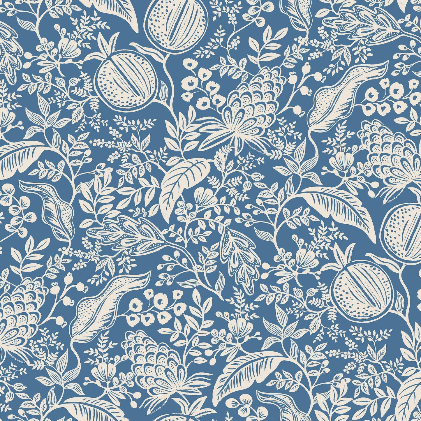 Purchase Psw1631Rl | Rifle Paper Co P+S 4Th Edition, Pomegranate Blue & Ivory - York Wallpaper