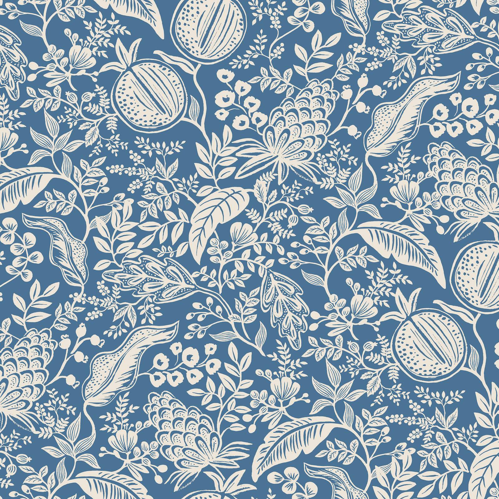 Purchase Psw1631Rl | Rifle Paper Co P+S 4Th Edition, Pomegranate Blue & Ivory - York Wallpaper