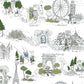 Purchase Psw1682Rl | Rifle Paper Co P+S 5Th Edition, Travel Sketches - York Wallpaper