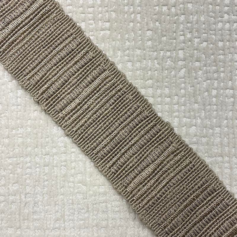 Sample 9352 Reese Tape Stone, Taupe/Tan, Metallic by Magnolia Fabric
