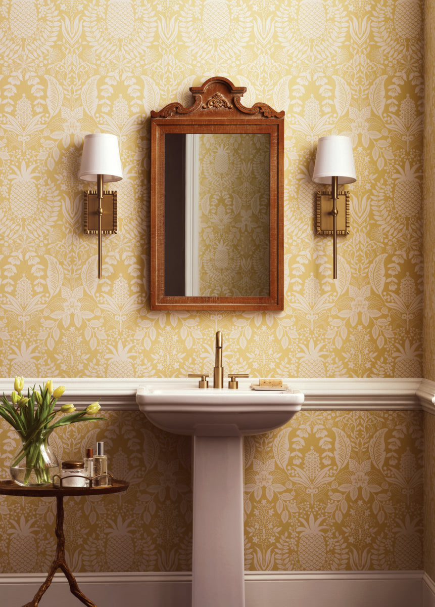 Purchase Rf7481 | Rifle Paper Co. 3Rd Edition, Pineapple Damask - York Wallpaper