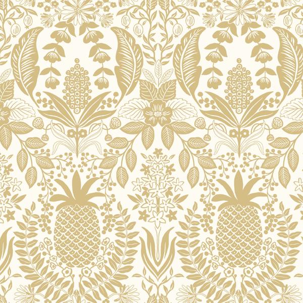 Purchase Rf7482 | Rifle Paper Co. 3Rd Edition, Pineapple Damask - York Wallpaper