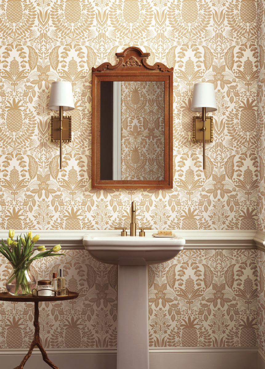 Purchase Rf7482 | Rifle Paper Co. 3Rd Edition, Pineapple Damask - York Wallpaper