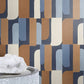 Purchase RH330519 Brewster Wallpaper, Derain Blue Geometric - Rasch12