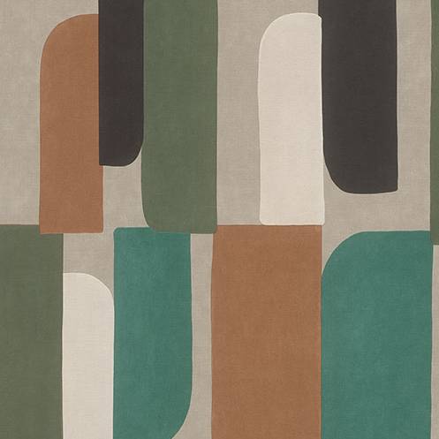 Purchase RH330526 Brewster Wallpaper, Derain Green Geometric - Rasch