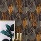 Purchase RH462043 Brewster Wallpaper, Valdivi Black Palm Fronds - Rasch12