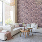 Purchase RH535532 Brewster Wallpaper, Shikhar Raspberry Geometric - Rasch1