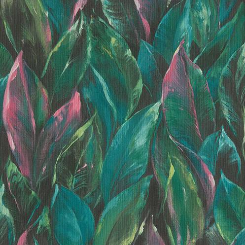 Purchase RH537352 Brewster Wallpaper, Maclayi Fuschia Banana Leaf - Rasch