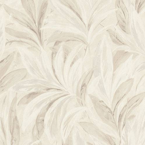 Purchase RH547467 Brewster Wallpaper, Rennie Ivory Leaves - Rasch