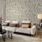 Purchase RH547481 Brewster Wallpaper, Rennie Grey Leaves - Rasch12