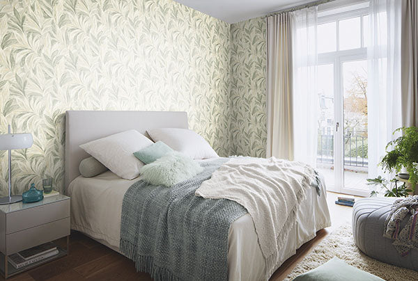 Purchase RH547498 Brewster Wallpaper, Rennie Moss Leaves - Rasch1