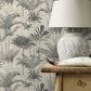 Purchase RH555134 Brewster Wallpaper, Kinabalu Charcoal Rainforest - Rasch1