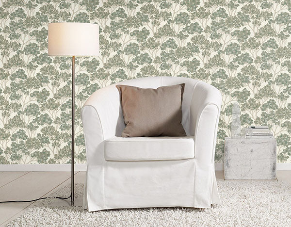 Purchase RH580006 Brewster Wallpaper, Stickley Green Tree - Rasch1