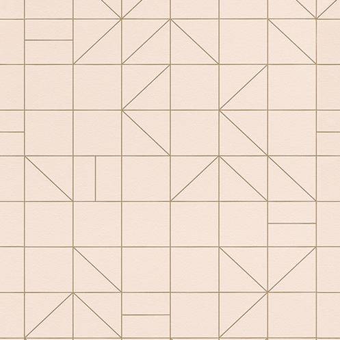 Purchase RH610734 Brewster Wallpaper, Teague Light Pink Geometric - Rasch