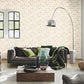Purchase RH611359 Brewster Wallpaper, Eyre White Three-Dimensional Geometric - Rasch1