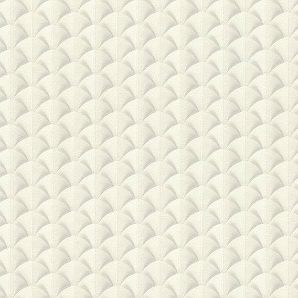 Purchase RH611533 Brewster Wallpaper, Lanux Off-White Fan - Rasch