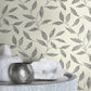 Purchase RH651249 Brewster Wallpaper, Amble Light Grey Vine - Rasch12