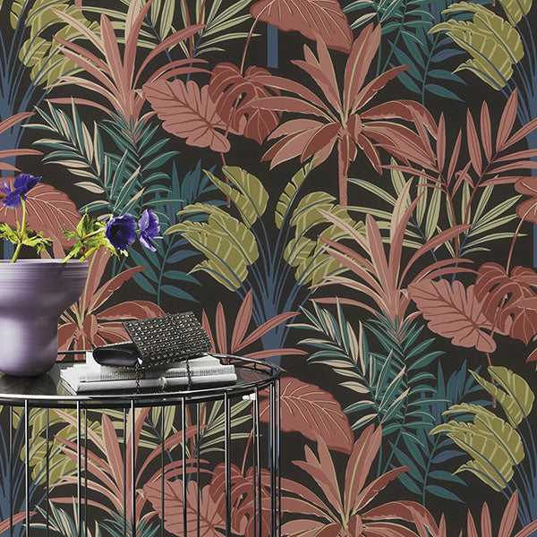 Purchase RH691603 Brewster Wallpaper, Rudyard Pink Tropical Flora - Rasch12