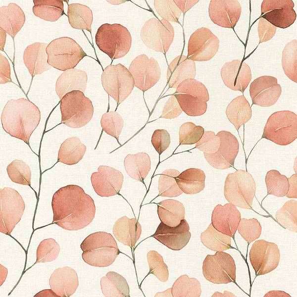 Purchase RH691719 Brewster Wallpaper, Elaina Blush Watercolor Boughs - Rasch