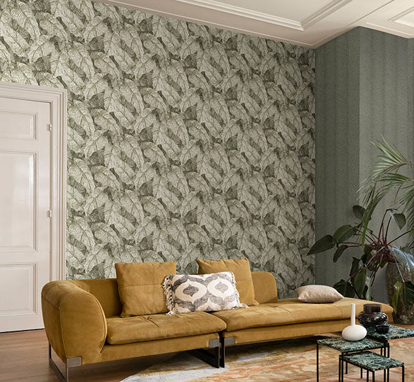 Purchase RH720549 Brewster Wallpaper, Galner Moss Leaves - Rasch1