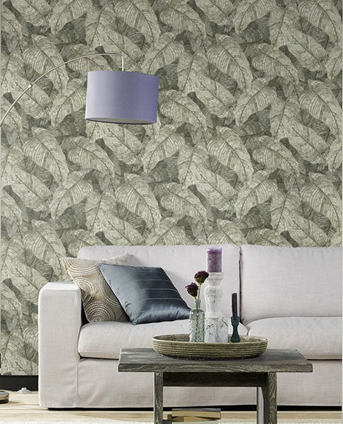 Purchase RH720549 Brewster Wallpaper, Galner Moss Leaves - Rasch12