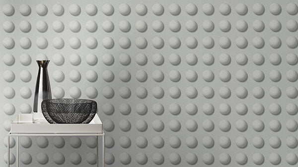 Purchase RH745467 Brewster Wallpaper, Chiparus Grey Sphere - Rasch1