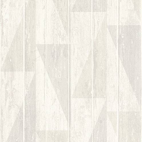 Purchase RH809107 Brewster Wallpaper, Nilsson White Geometric Wood - Rasch