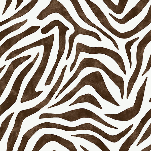 Purchase RPS6142 NuWallpaper Wallpaper, RuZebra Brown - RuPaul NuWallpaper