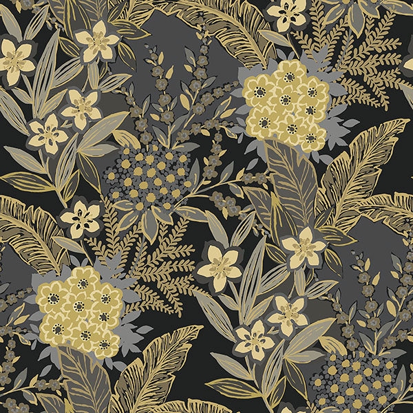 Purchase RPS6146 NuWallpaper Wallpaper, RuJardin Black - RuPaul NuWallpaper