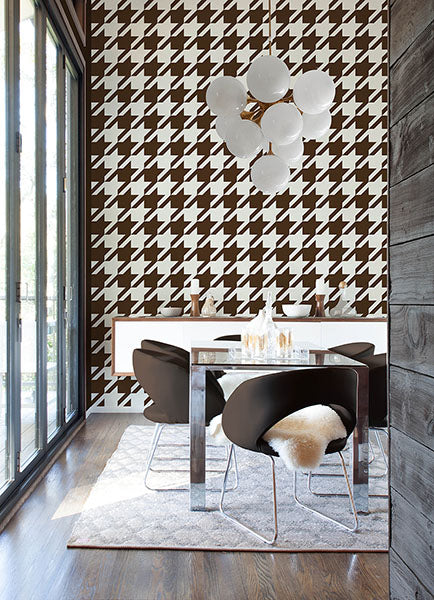 Purchase RPS6148 NuWallpaper Wallpaper, RuHoundstooth Brown - RuPaul NuWallpaper12