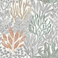 Purchase Rt7801 | Toile Resource Library, Coral Leaves - York Wallpaper