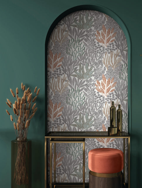 Purchase Rt7801 | Toile Resource Library, Coral Leaves - York Wallpaper