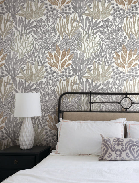 Purchase Rt7802 | Toile Resource Library, Coral Leaves - York Wallpaper