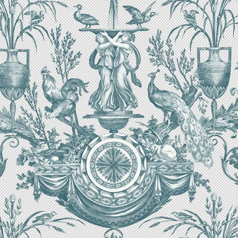 Purchase Rt7811 | Toile Resource Library, Avian Fountain Toile - York Wallpaper