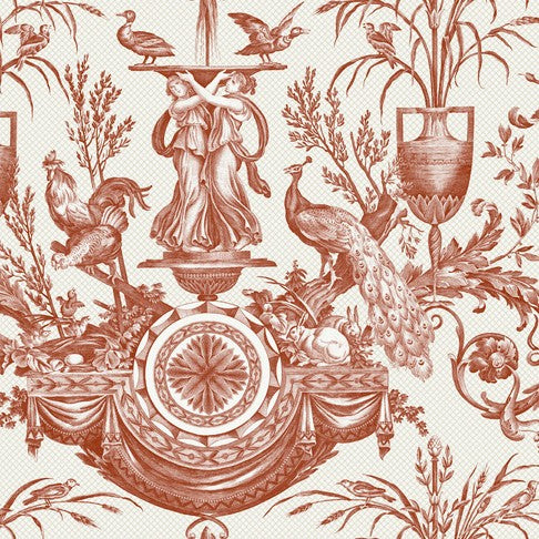 Purchase Rt7814 | Toile Resource Library, Avian Fountain Toile - York Wallpaper