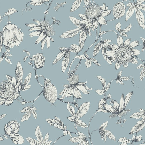 Purchase Rt7853 | Toile Resource Library, Passion Flower Toile - York Wallpaper