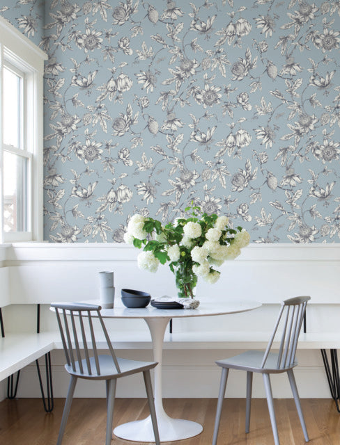 Purchase Rt7853 | Toile Resource Library, Passion Flower Toile - York Wallpaper