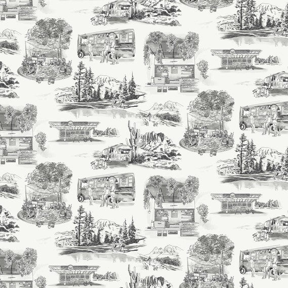 Purchase Rt7861 | Toile Resource Library, Modern Vista Toile - York Wallpaper