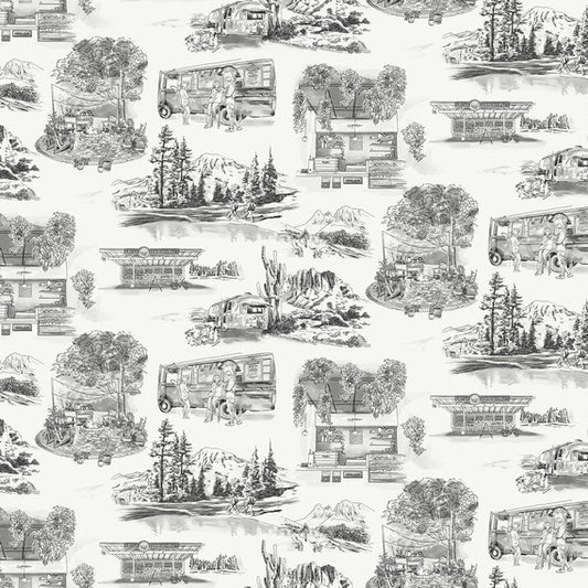 Purchase Rt7861 | Toile Resource Library, Modern Vista Toile - York Wallpaper